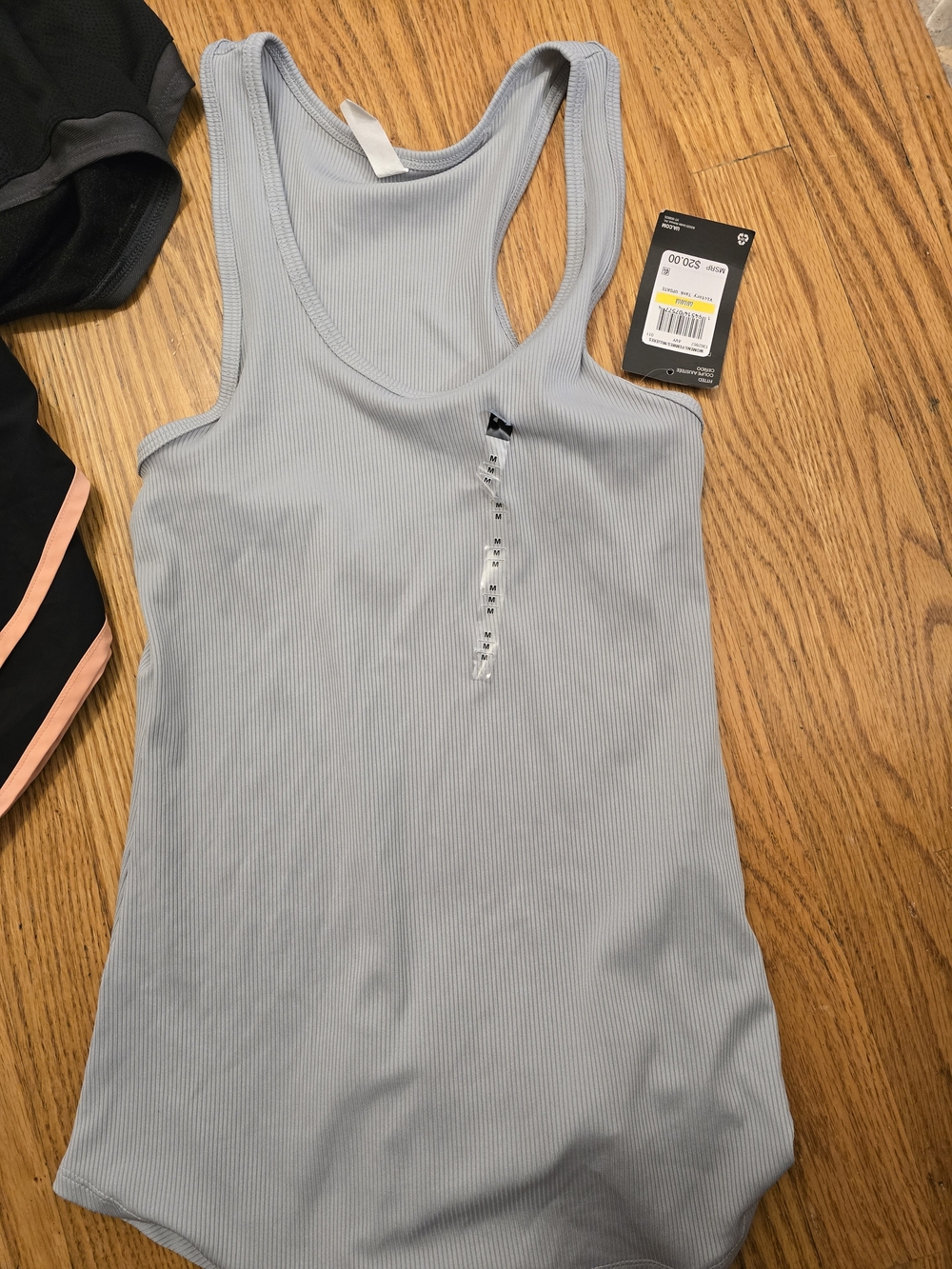 Under Armour Light Gray Ribbed Racerback Tank Top